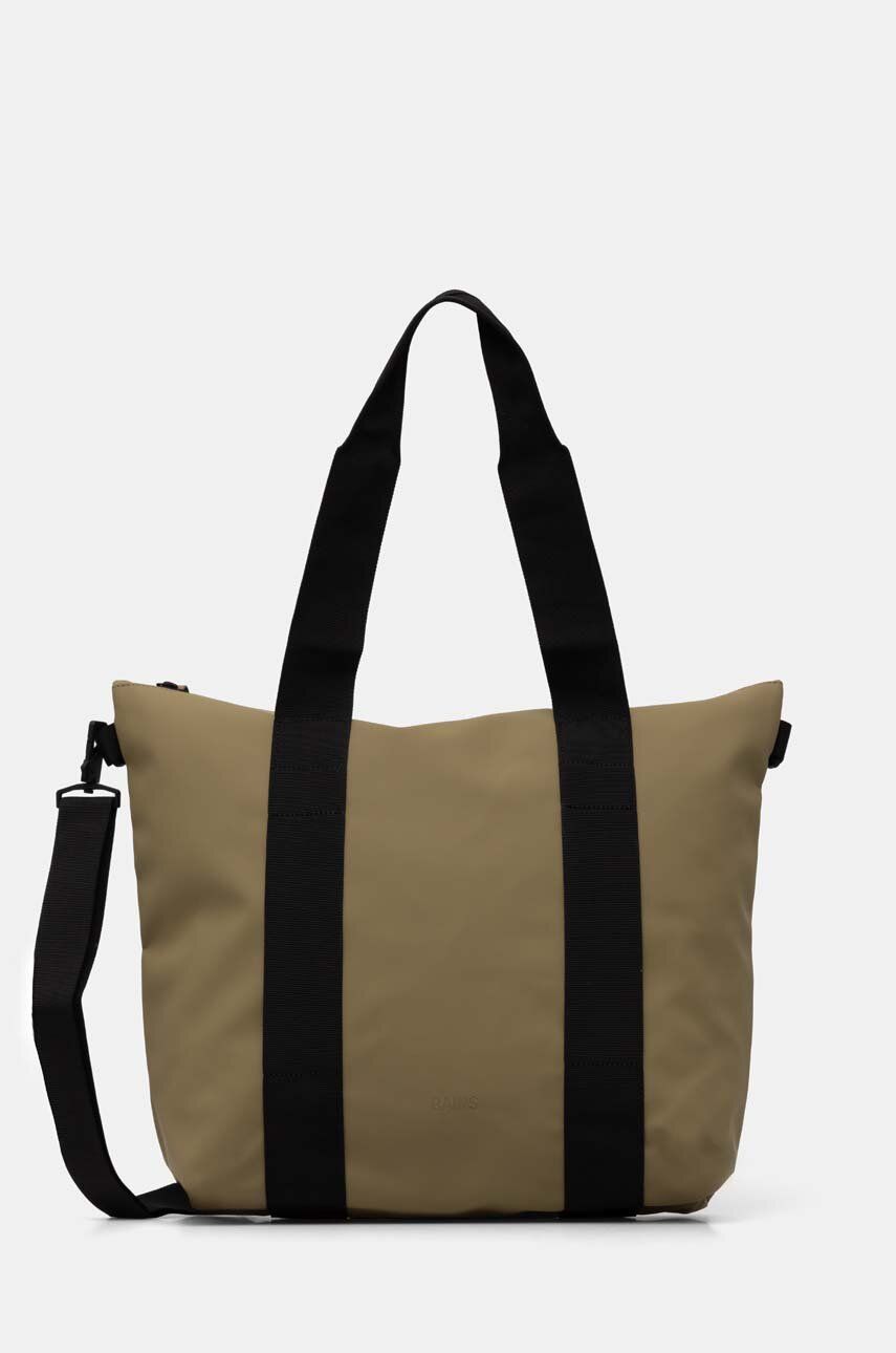 Голяма пазарска чанта Rains Tote Bag Mini W3 Зелено | 14160.44, 0