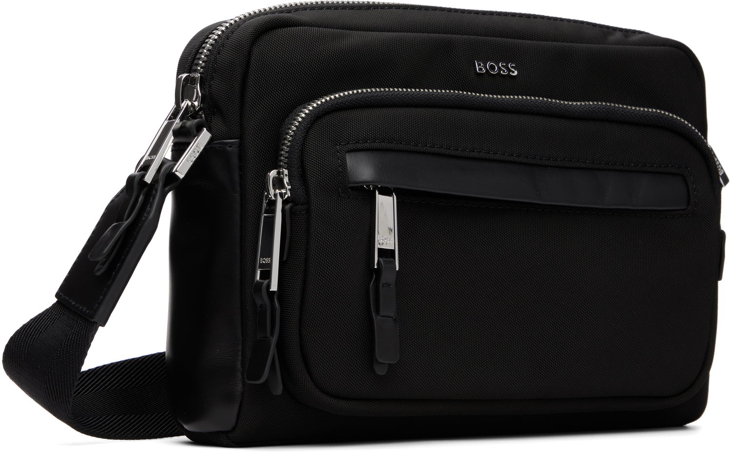 Чанта през рамо BOSS Logo Hardware Crossbody Bag Черно | 50548010, 1