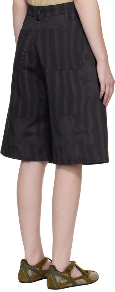 Къси панталони Collina Strada Pleated Striped Wide-Leg Knee-Length Catchfly Shorts Черно | XX6055, 2