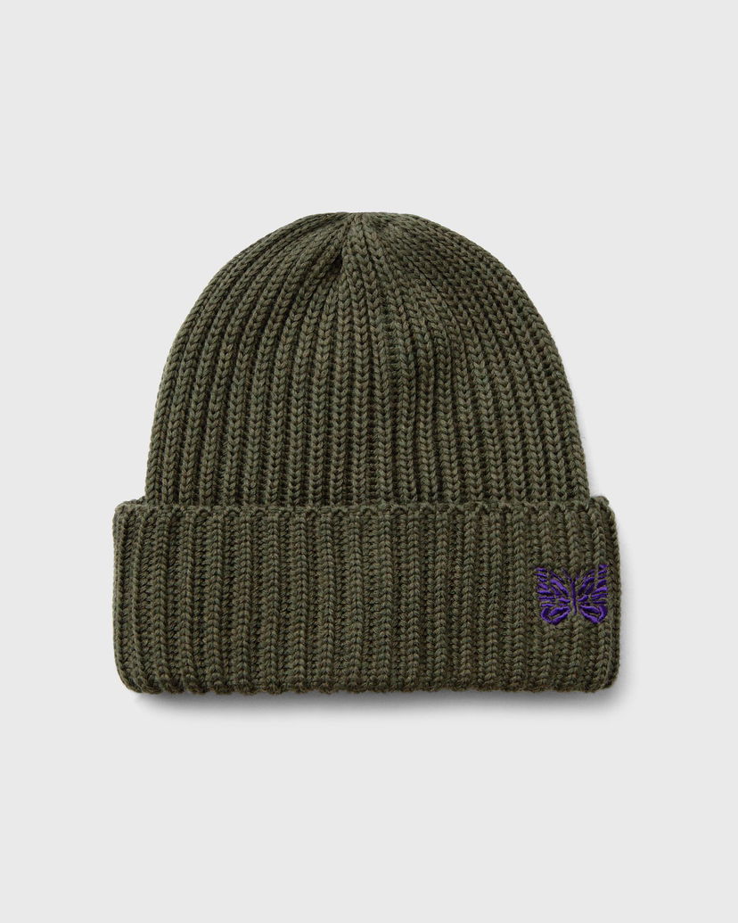 Шапка Needles Merino Wool Beanie Зелено | PU063-C-OLIVE