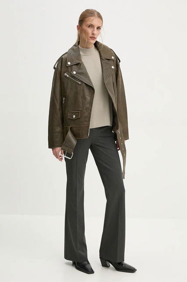 Яке STAND STUDIO Stand Studio Irene Oversized Leather Jacket Зелено | 62273.7680, 1