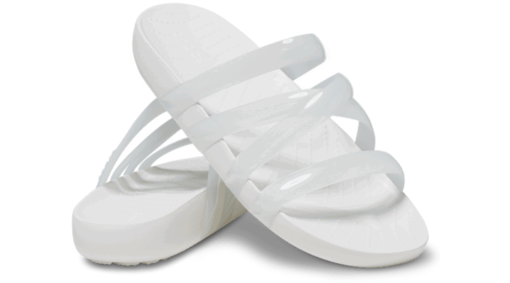 Кецове и обувки Crocs Splash Glossy Strappy Sandals Бяло | 208537-100, 1