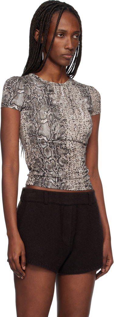 Тениска Baserange Snakeskin Print Short Sleeve T-shirt Многоцветен | TTBTS-CI-WI25, 1