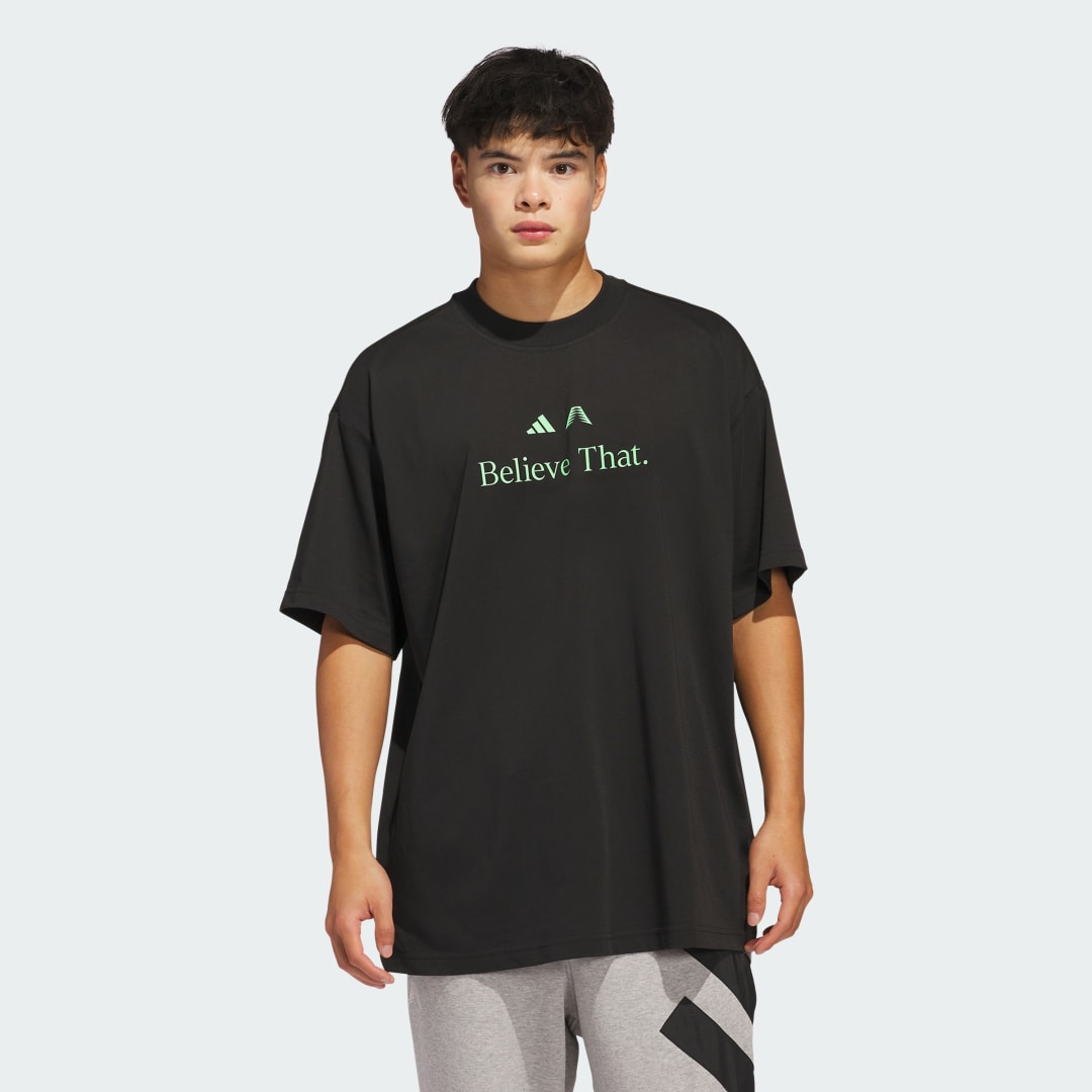 Тениска adidas Performance Anthony Edwards Believe That T-Shirt Черно | JW4291, 0