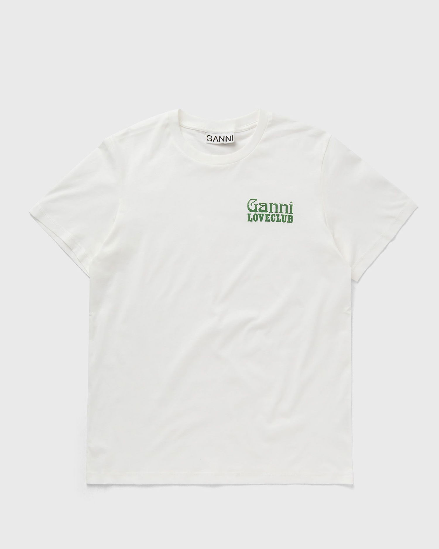 Тениска GANNI Thin Jersey Loveclub Relaxed Tee Бяло | T3867-795, 0