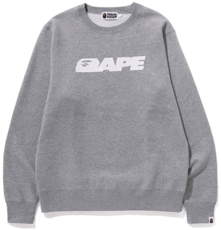 Суитчър BAPE Logo Crewneck Sweatshirt Сиво | 1K20-182-003-CREWNECK, 0