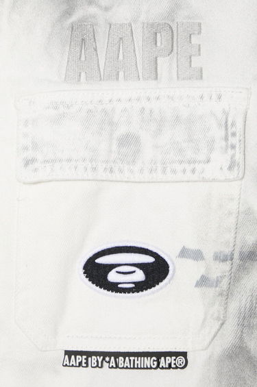 Яке AAPE by A Bathing Ape AAPE Men's White Denim Jacket AAPLJM7644XBM Бяло | AAPLJM7644XBM, 5
