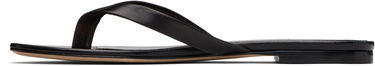 Кецове и обувки The Row Sacha Leather Flip-Flops Черно | F1697-SN65, 2