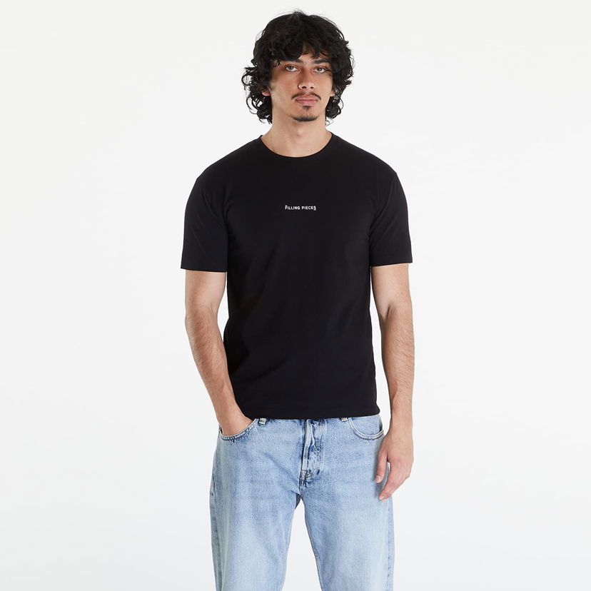 Тениска Filling Pieces Slim T-Shirt UNISEX Black Синьо | 74434001861