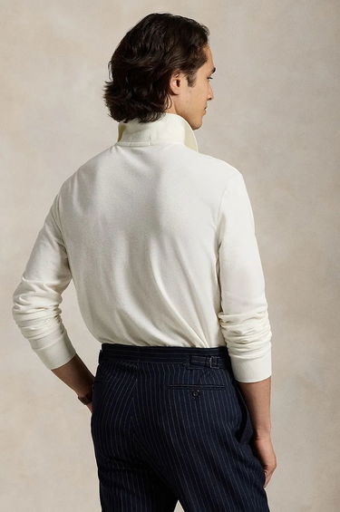 Поло тениска Polo by Ralph Lauren Long Sleeve Polo Shirt Бяло | 710951641001, 2