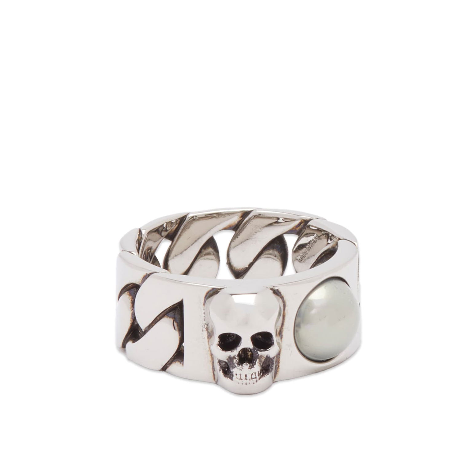 Пръстен Alexander McQueen Skull & Pearl Ring Сиво | 774168I170E-1445, 0