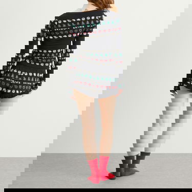 Пижама SKIMS SKIMS x CPFM Sleep Scoop Neck Top & Short Sleep Set Fairisle Черно | ST-SET-10920W-OPF, 3