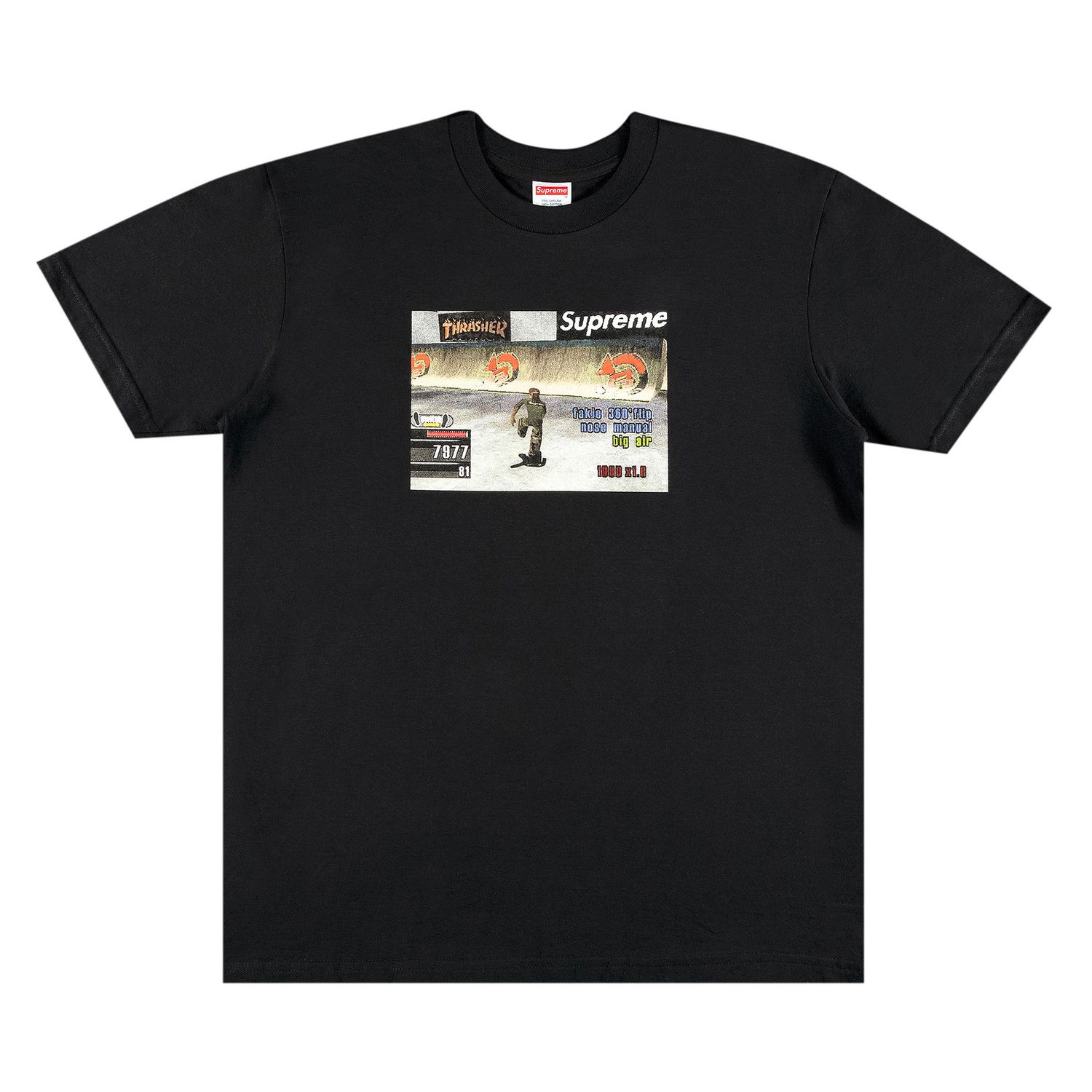Тениска Supreme Thrasher x Game Tee Черно | FW21T12 BLACK, 1