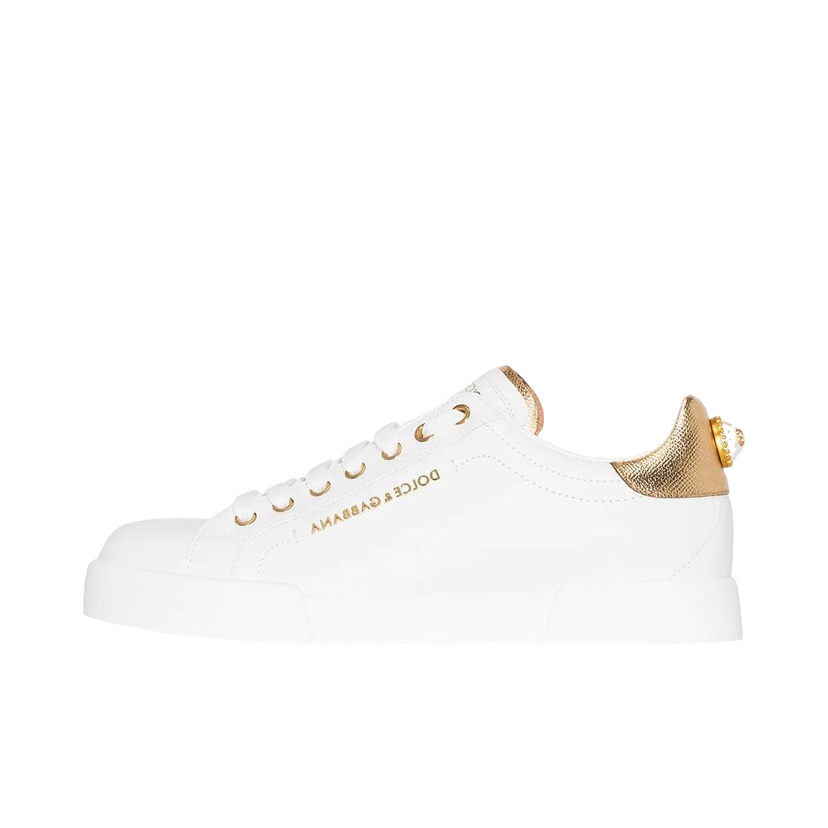 Кецове и обувки Dolce & Gabbana Portofino White Gold Pearl W Бяло | CK0159AN2988B996