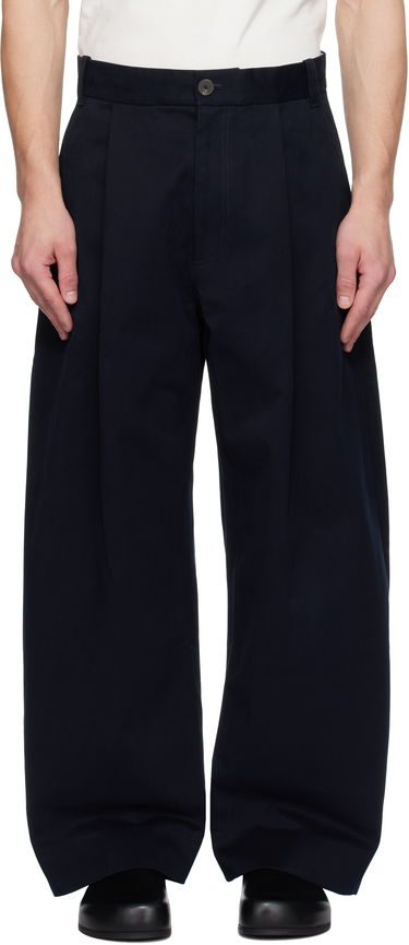 Панталони Studio Nicholson Studio Nicholson Pleated Wide-Leg Trousers Тъмно синьо | SORTE SNM - 1248, 0