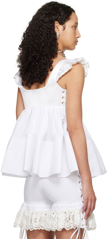 Потник Chopova Lowena Ruffle Trim Tank Top Бяло | 2216, 2