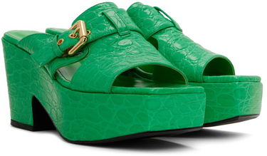 Аксесоари BY FAR BY FAR Lenka Heeled Sandals Зелено | 22SSLNKSPGCCE, 3