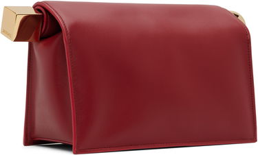 Дамска чанта Jacquemus Grained Leather Flap Clutch 'The Rond Carré' Червено | 24EBAW00356AC27L14, 2