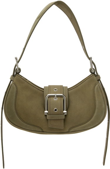 Чанта през рамо OSOI Suede Shoulder Bag With Buckle Зелено | 24FWB05002120, 0