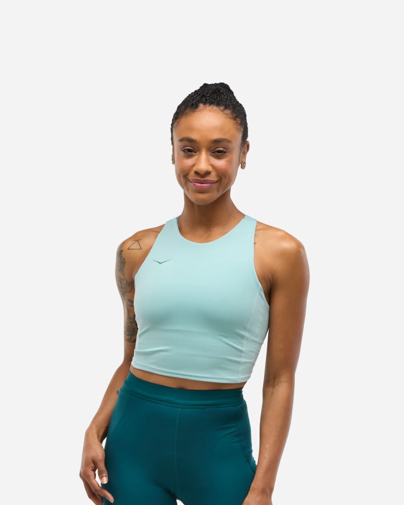 Потник Hoka One One Elaro Crop Bra, Size Small Тюркоазено | 1141760-DZY
