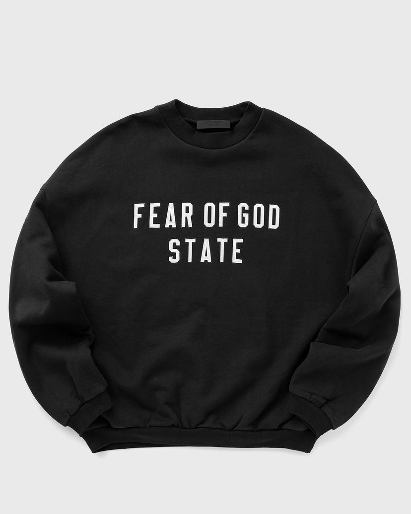 Суитчър Fear of God Essentials Heavy Fleece Crewneck Sweatshirt Size L Черно | 192BT246230F-001