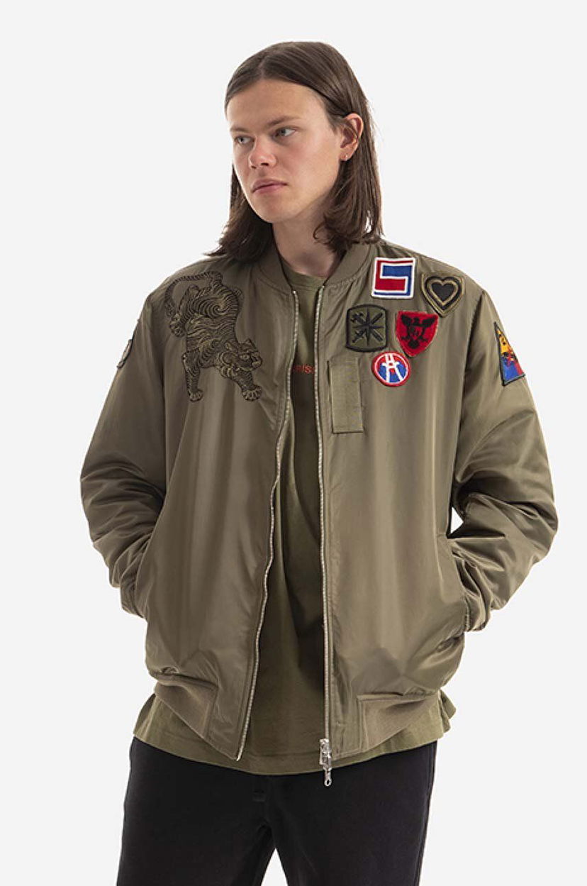 Яке бомбър Maharishi Reversible MA1 Japanese Nylon Twill 8046 Bomber Jacket Зелено | 8046.OLIVE