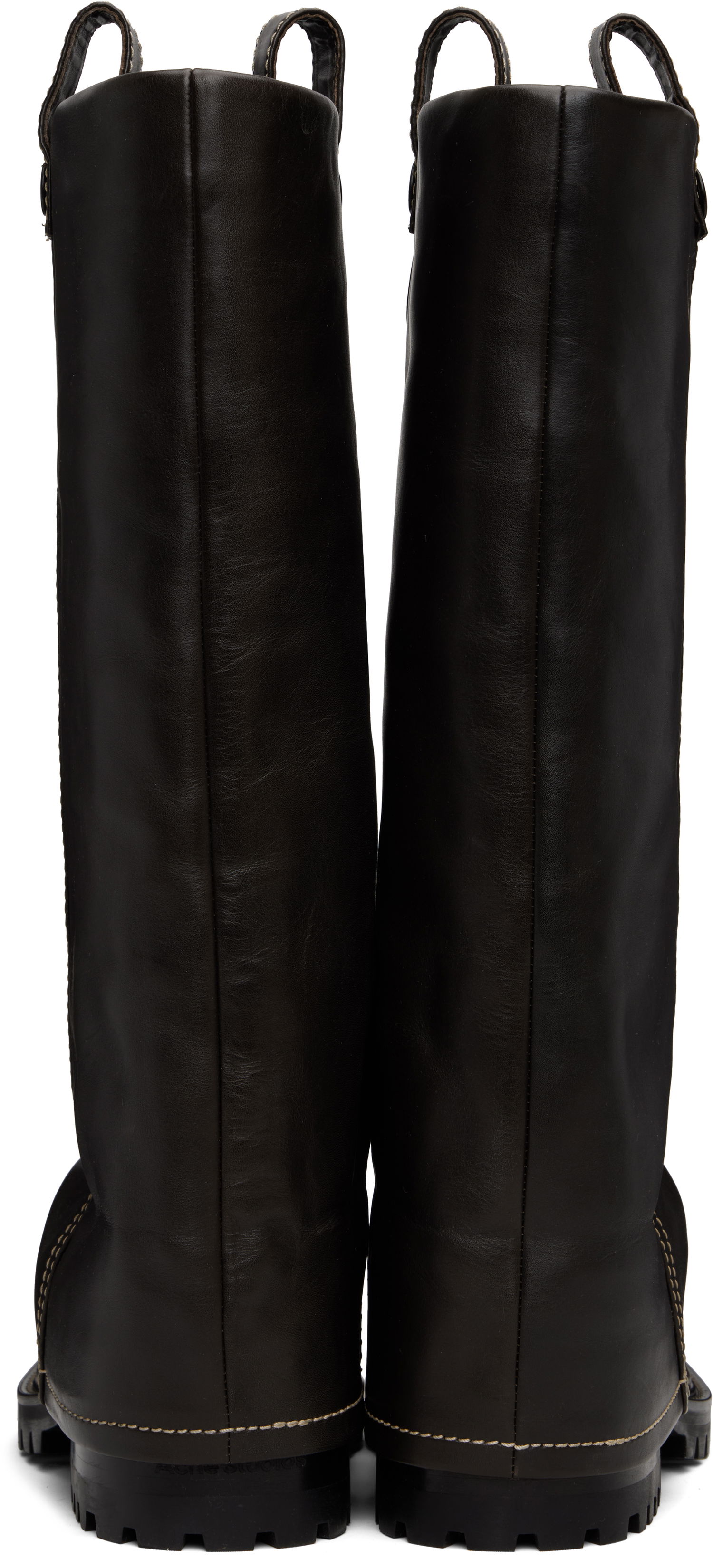 Тренчкот Acne Studios Acne Studios Leather Slouch Boots Черно | BD0339-, 1
