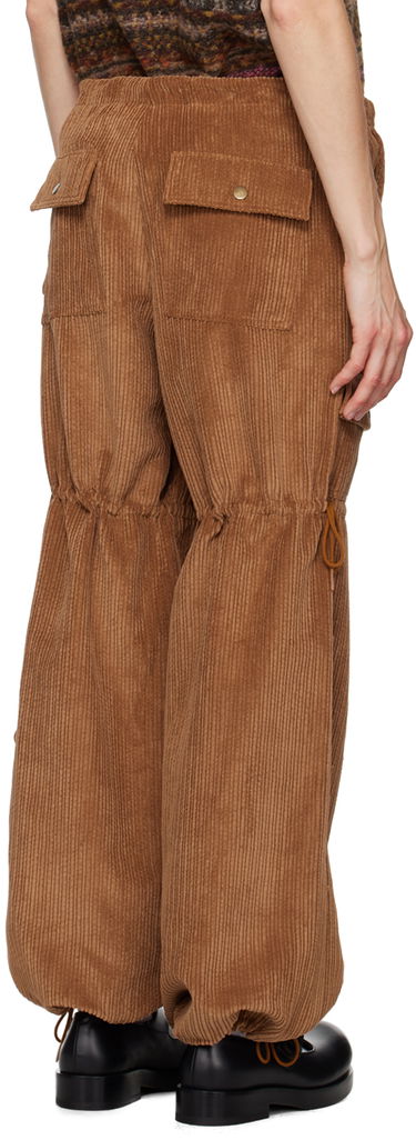 Карго панталони Anna Sui Corduroy Drawstring Cargo Trousers Кафяво | 624V40, 2