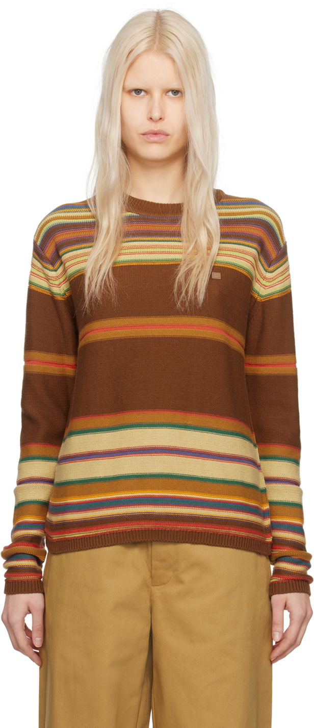 Пуловер Acne Studios Striped Sweater Кафяво | C60087-