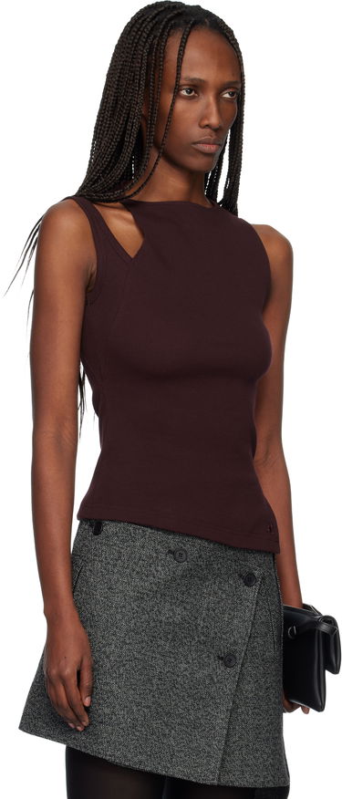 Потник Courrèges Oblique 90's Rib Tank Top Черно | 425JDE146JS0194, 4