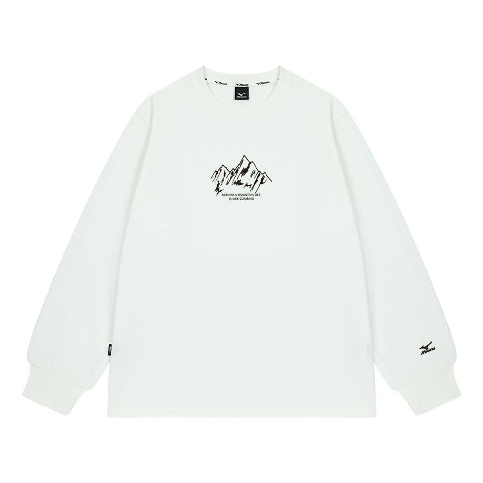 Тениска Mizuno Graphic Mountain Life Long Sleeve T-Shirt Бяло | A2CA2A07, 0
