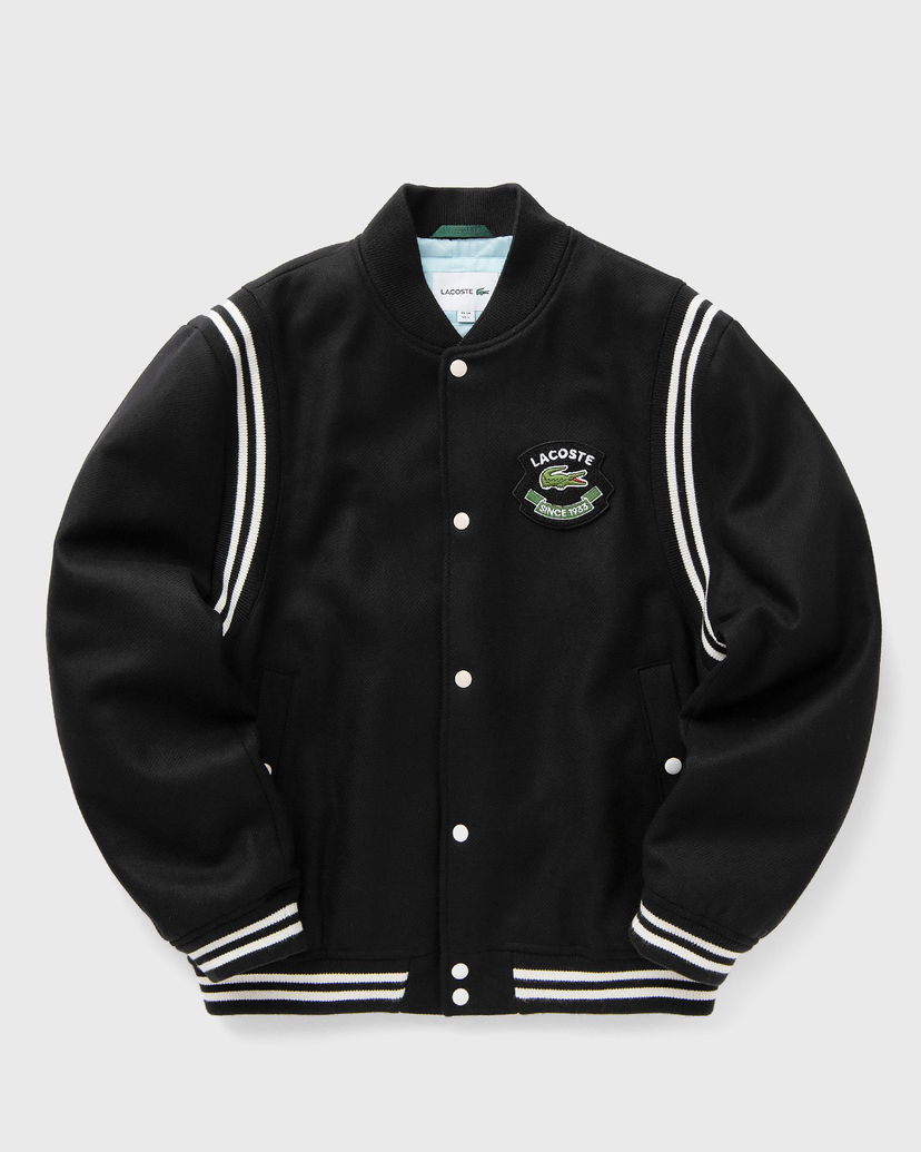 Яке бомбър Lacoste Premium Wool Varsity Jacket Черно | BH2898-031