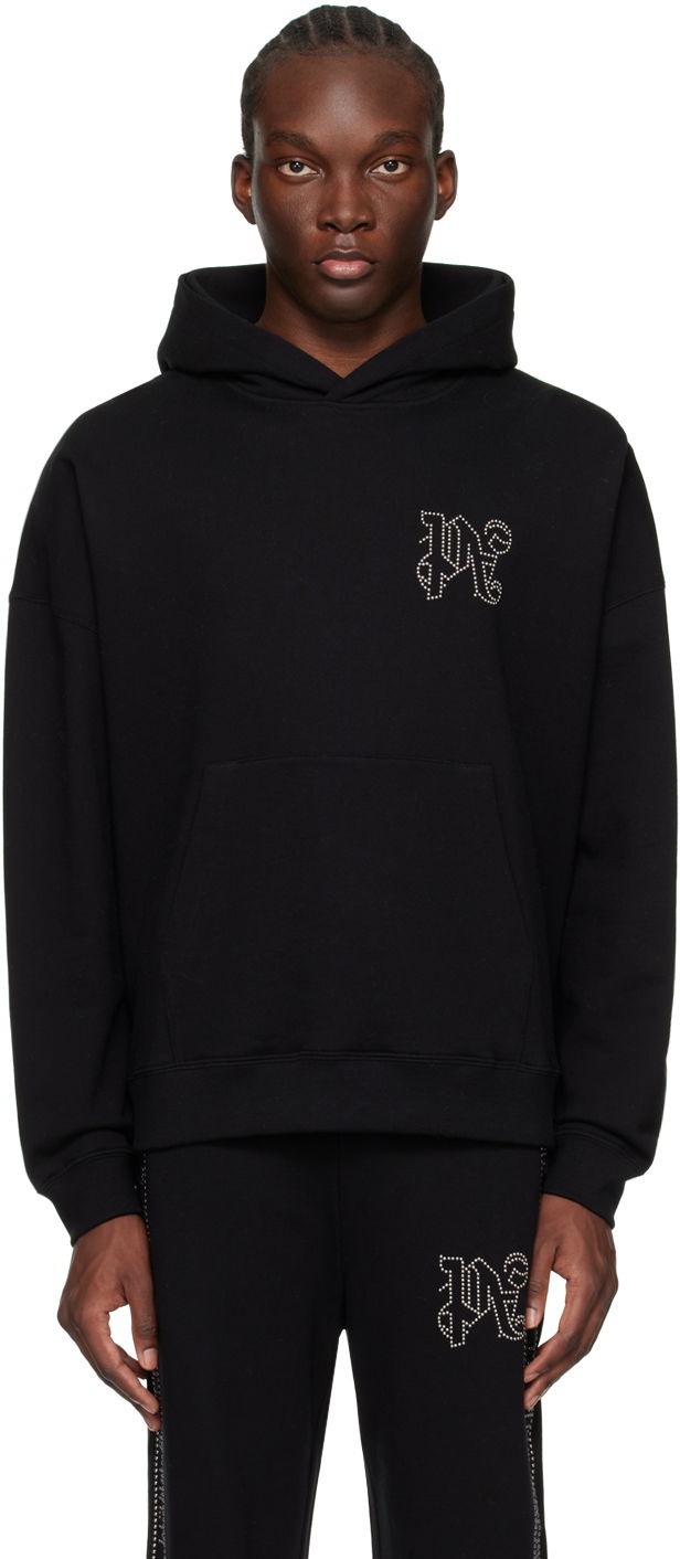 Суитчър Palm Angels Milano Stud Hoodie Черно | PMBB126R24FLE0071077