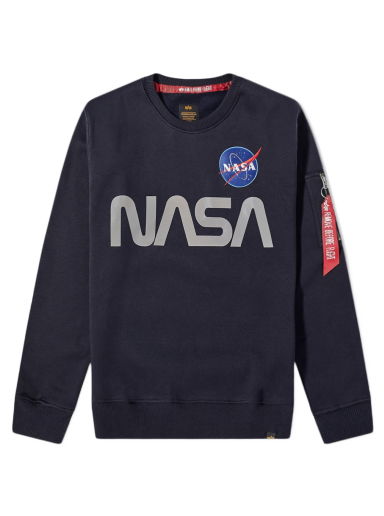 Суитчър Alpha Industries NASA Reflective Crew Sweat Тъмно синьо | 178309-07