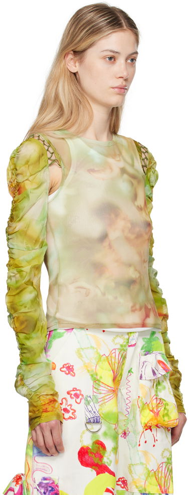 Потник Collina Strada Collina Strada Cardio Delilah Sheer Long Sleeve Blouse Зелено | XX3288, 1