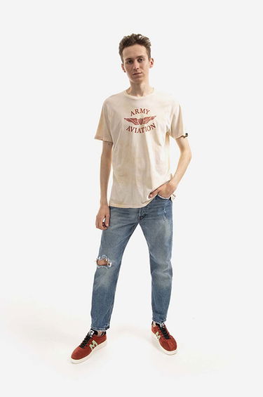 Тениска Alpha Industries Vintage Aviation T-Shirt With Print Оранжево
 | 106515.18, 1