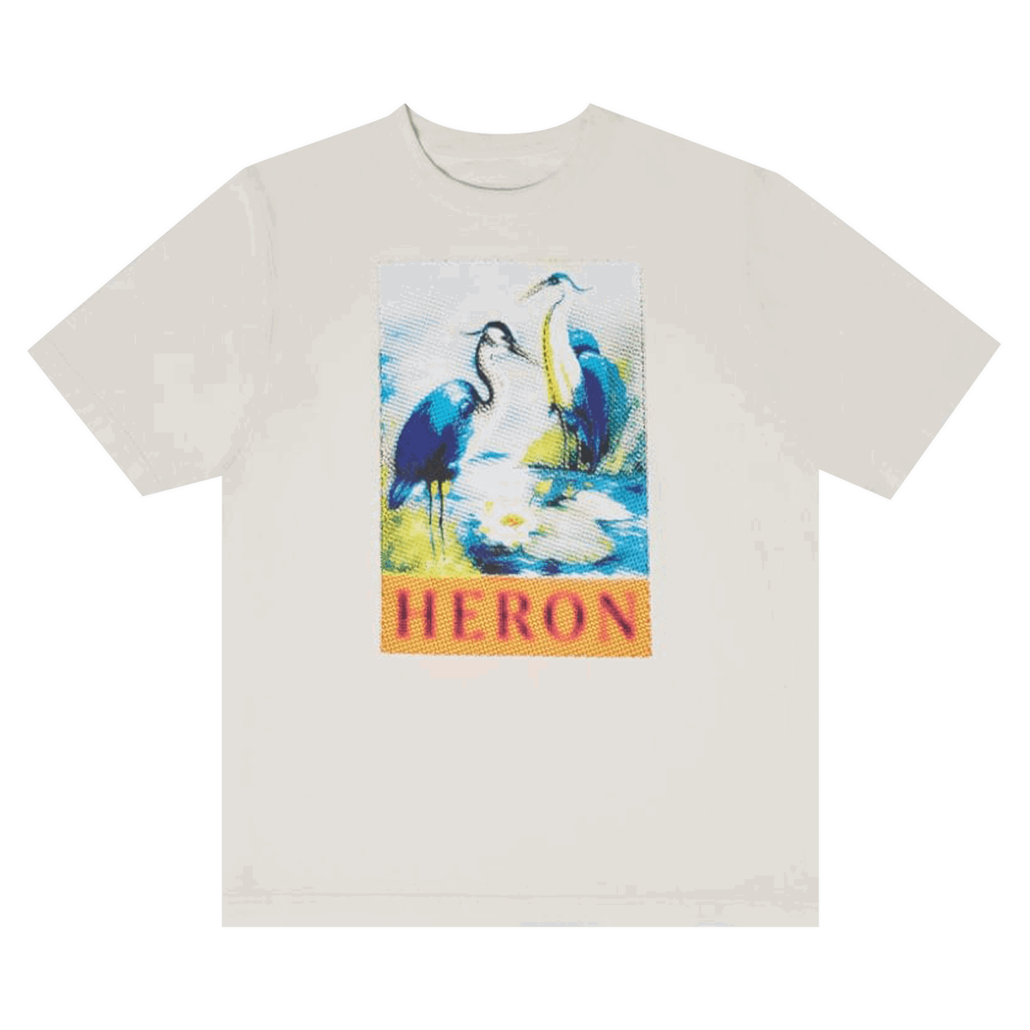 Тениска HERON PRESTON Halftone Heron Short-Sleeve Tee Бяло | HMAA032F22JER0140146, 0