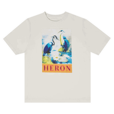 Тениска HERON PRESTON Halftone Heron Short-Sleeve Tee Бяло | HMAA032F22JER0140146, 0