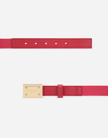 Колани Dolce & Gabbana Dolce & Gabbana Stretch Fabric Belt with Logo Tag Розово | EE0064AE2718H420, 1