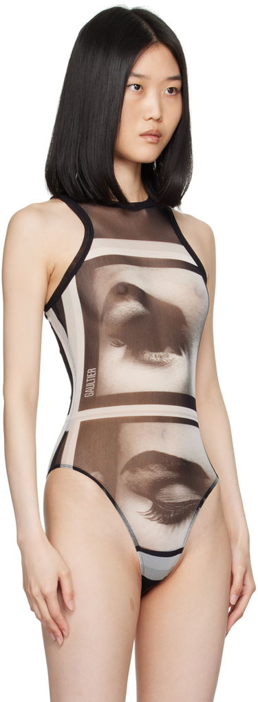 боди Jean Paul Gaultier Gaultier 'The Eyes And Lips' Printed Bodysuit Черно | 24/30-F-BD045-T553-000201, 3