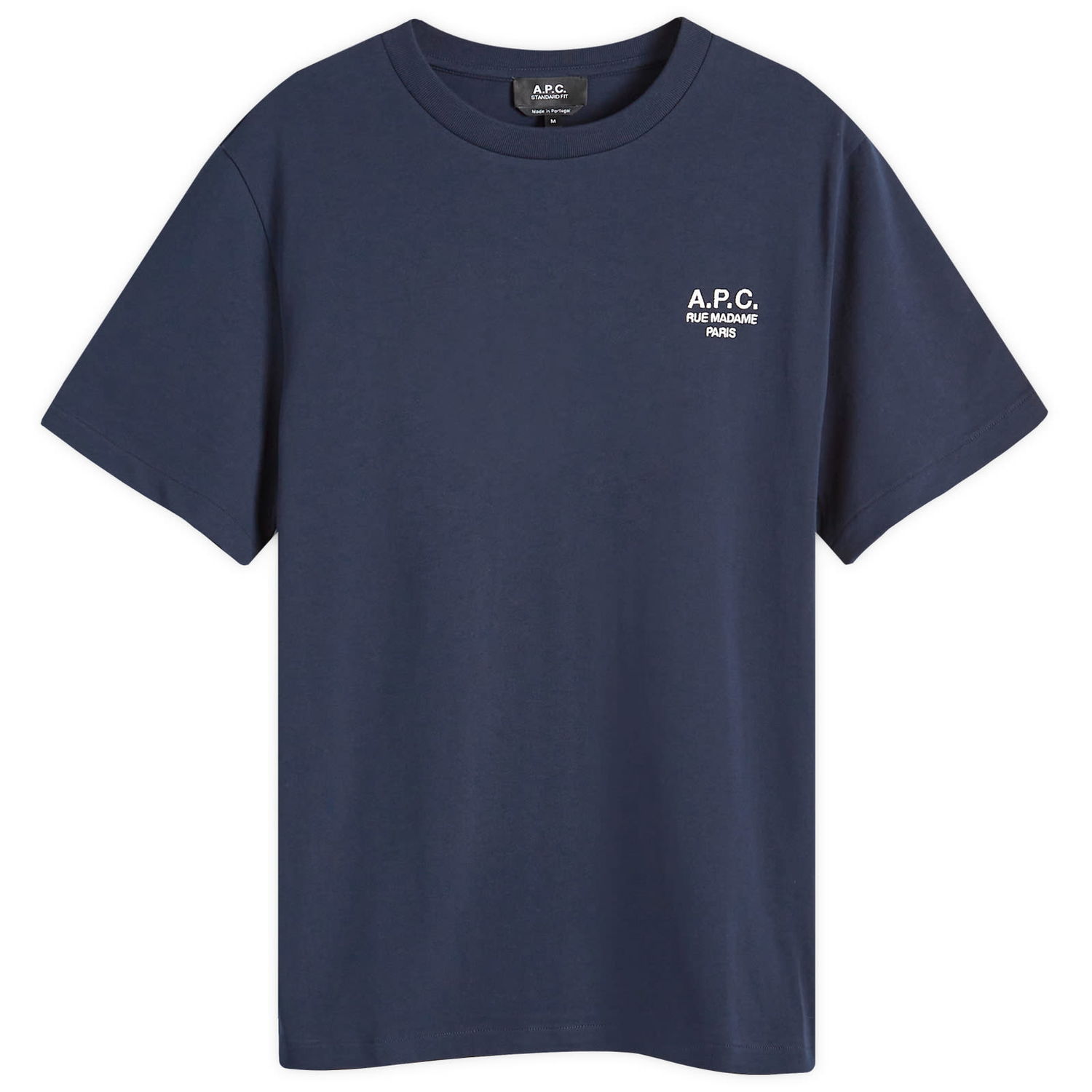 Тениска A.P.C. Rue Madame Logo T-Shirt Тъмно синьо | COHBU-M26388-TIQ, 0