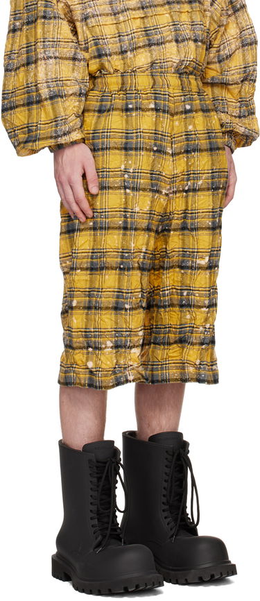 Къси панталони We11done We11done Crinkled Check Shorts Жълто | WD-PT1-23-254-U-YE, 1