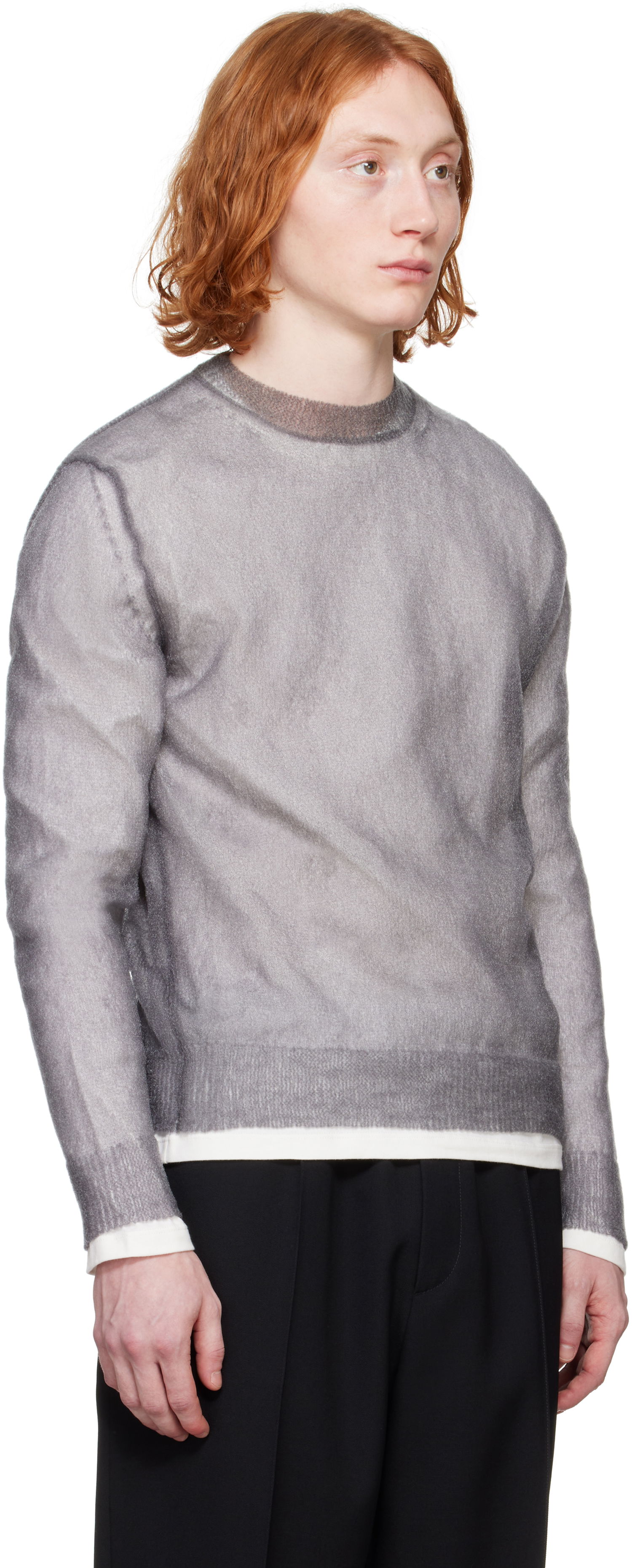 Пуловер Jil Sander Jil Sander Layered Sweater Сиво | J22FV0112_JTN376, 1