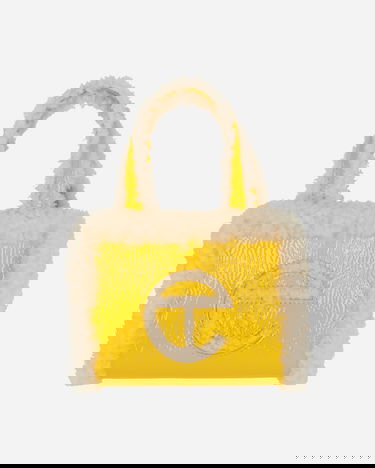 Голяма пазарска чанта UGG Telfar Small Crinkle Leather Shopper "Taxi" Жълто | 1155850 TAX, 0