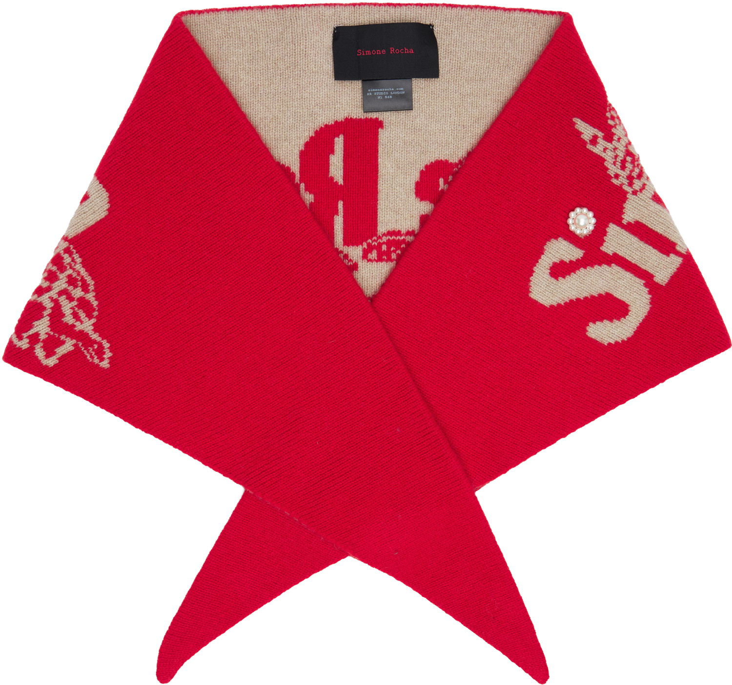 Шал Simone Rocha Simone Rocha Graphic Logo Knit Neckerchief Многоцветен | KIMK3MD 0669, 0