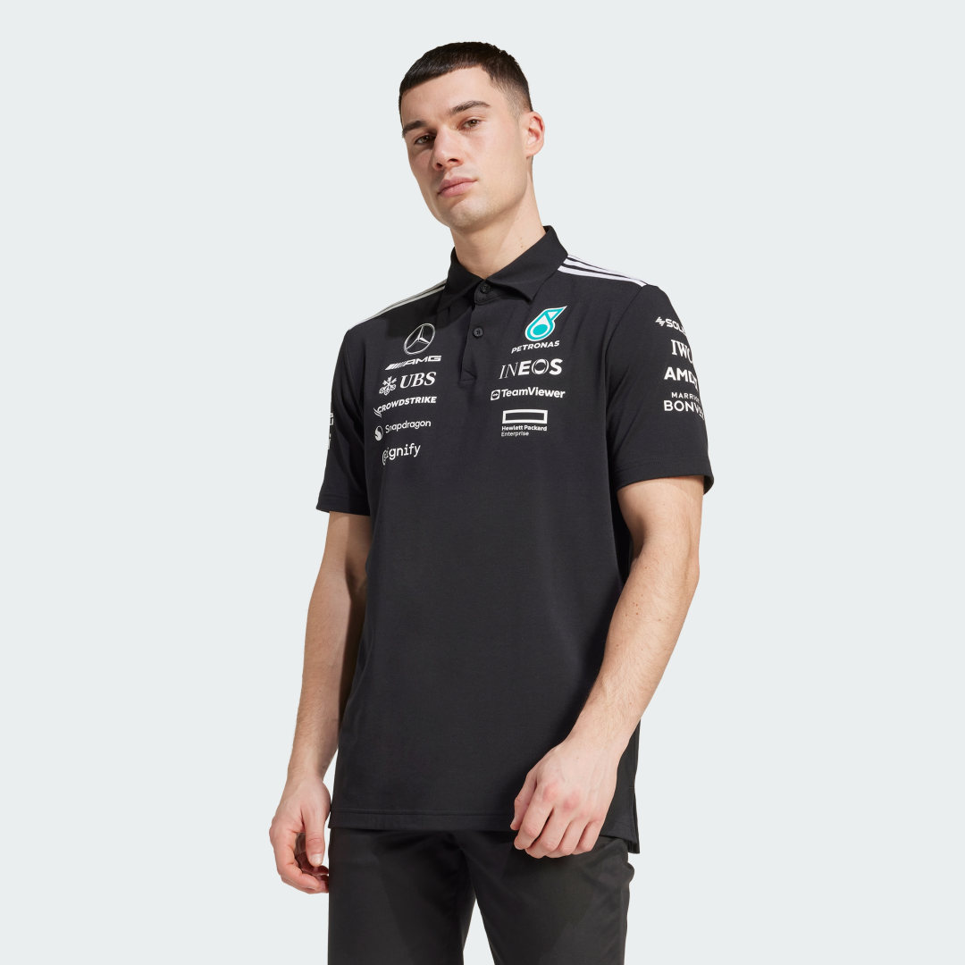 Поло тениска adidas Performance Mercedes - AMG Petronas Formula One Team Polo Shirt Черно | JW5391, 0