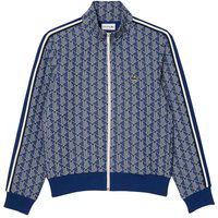 Суитчър Lacoste Paris Jacquard Monogram Zipped Sweatshirt Тъмно синьо | SH1368-00-QIE, 0