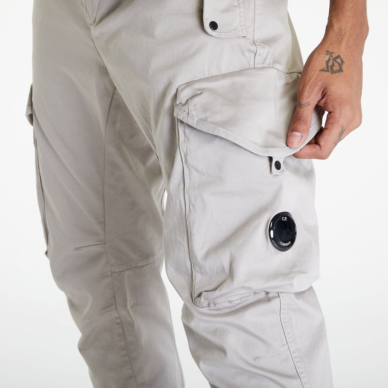 Карго панталони C.P. Company Stretch Sateen Ergonomic Lens Cargo Pants Goat Сиво | 16CMPA058A005694G-319, 1