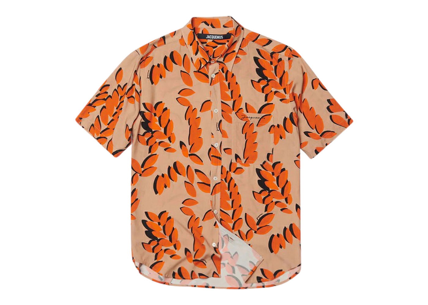 Риза Jacquemus La Chemise Melo Leaves Print Червено | 225SH006-1002-7AN, 0