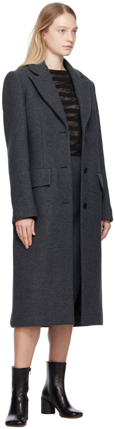 Палта We11done We11done Single-Breasted Coat Сиво | WD-CT3-23-065-W-DG, 3